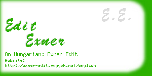 edit exner business card